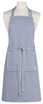 Apron – Narrow Royal Blue Stripe