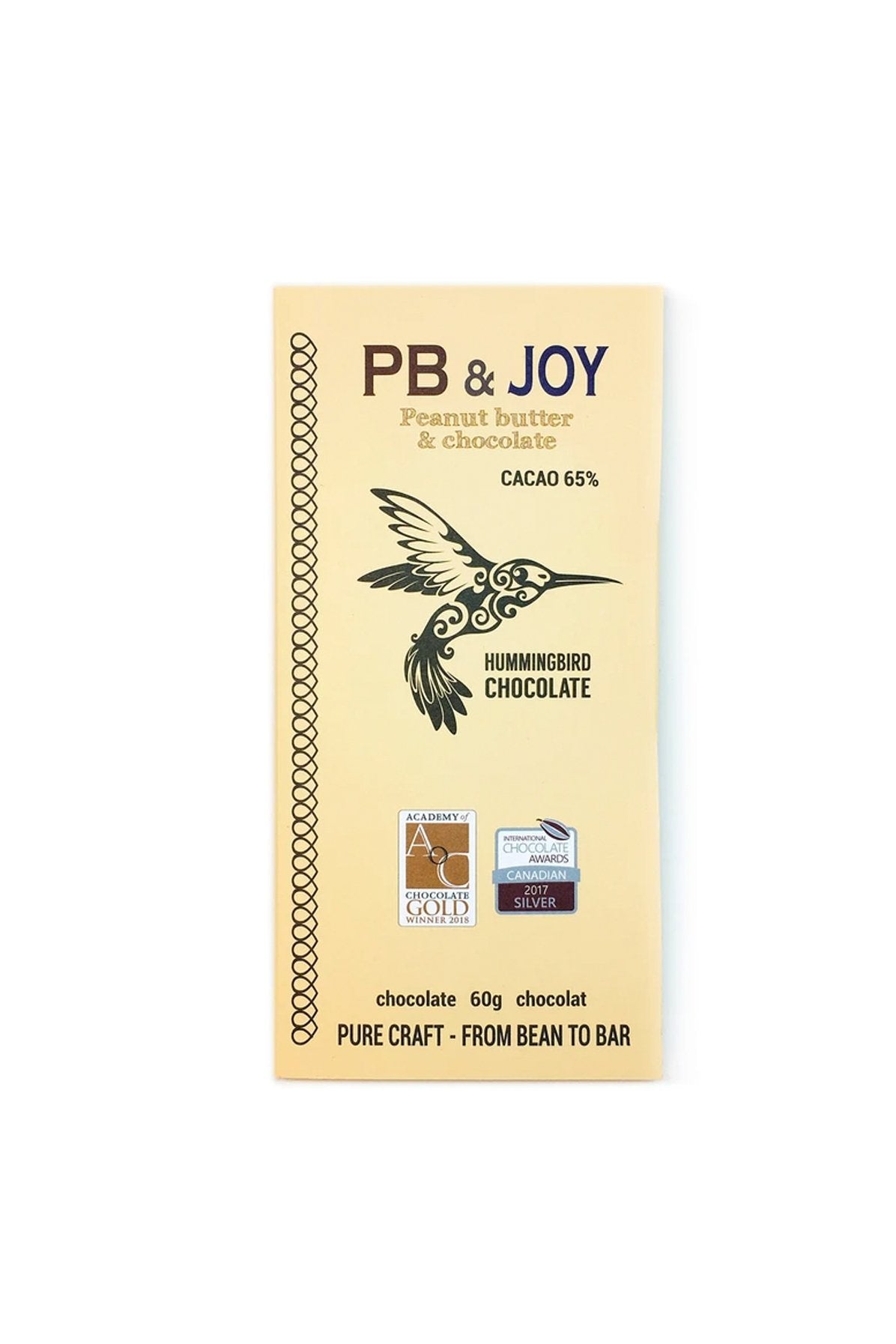 Hummingbird Chocolate - PB & Joy 65% - 60 Gr