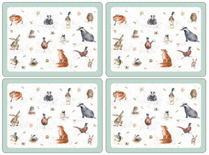 Pimpernel - Placemat - Wrendale Designs Animal - Set of 4 Mats - 16 X 12