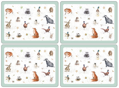 Pimpernel - Placemat - Wrendale Designs Animal - Set of 4 Mats - 16 X 12