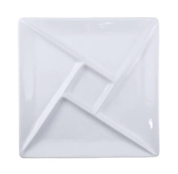 Plates - Raclette/Fondue - Porcelain - Set of 4 Plates