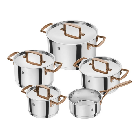 Pot Set - Stainless Steel - 9 Piece