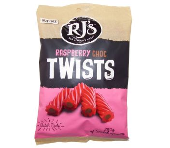 RJ's - Raspberry Choctwists - 280g