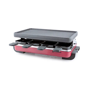 Raclette Grill - Cast Iron Top - Classic Red