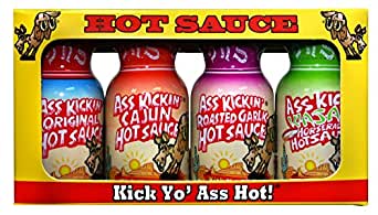 Southwest - Ass Kickin' - Hot Sauce - Gift Pack Mini Bottles  - 4 Pack