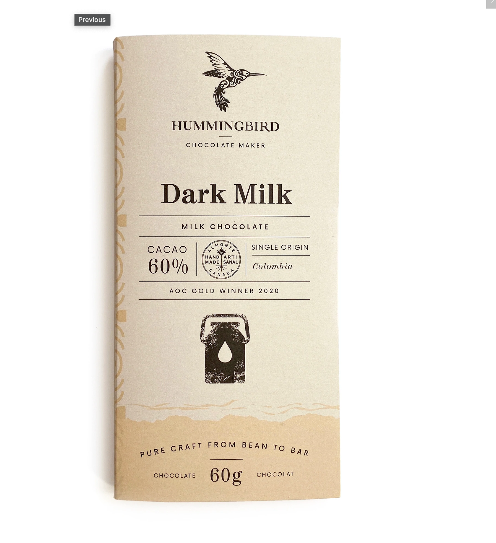 Tumaco 60% Dark Milk Chocolate - 28g
