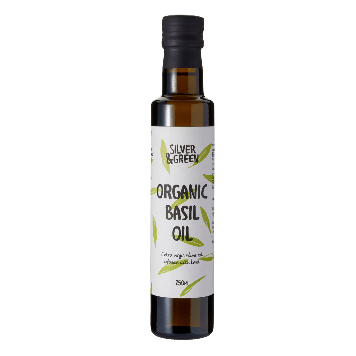Silver & Green - Olive Oil - Organic Basil - 250ml