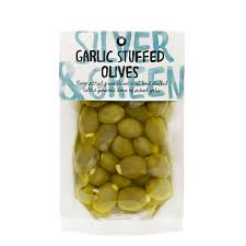 Silver & Green Olives - Garlic Stuffed 220gr