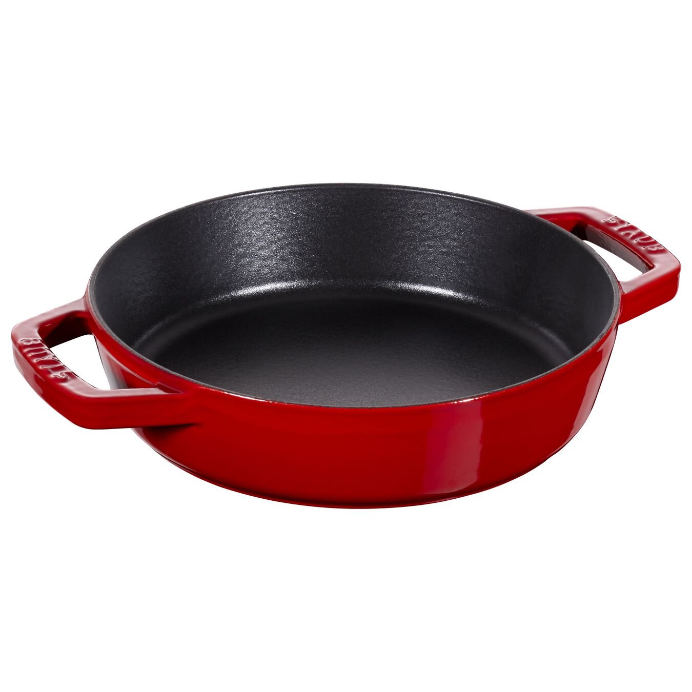 Staub – Cast Iron – Frying Pan - Double Handle - Red - 8"