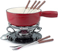 Swissmar - Fondue Set - Cast Iron 9 Piece Red - Lugano