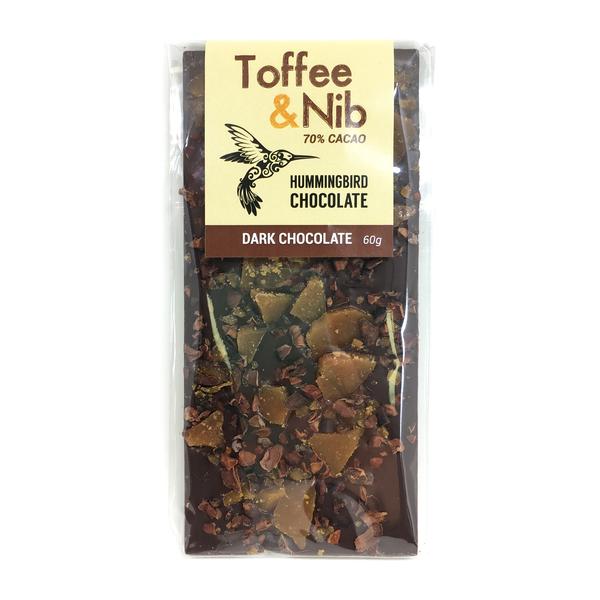 Hummingbird Chocolate - Toffee & Nib - 60 Gram Bars