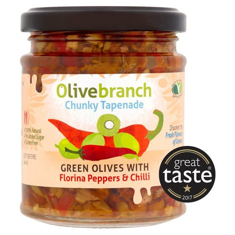 Olive Branch -Tapenade -Green Olives with Peppers & Chilli 180gr