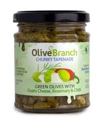Olive Branch -Tapenade -Green Olive with Goat Cheese, Rosemary & Chilli 180gr
