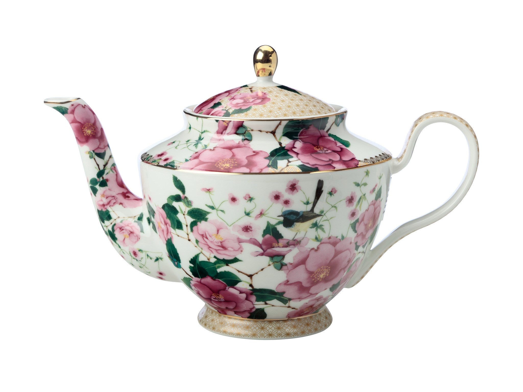 Teapot - Silk Road White/Pink - 1L