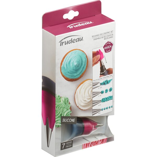 Trudeau - 7 Piece Reusable Decorating Set - Metal Tips