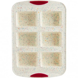 Trudeau – Mini Loaf Pan - Silicone - Confetti Fucshia - 6 Slots