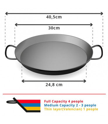 Vaello - Paella Pan - Stainless - 30 cm