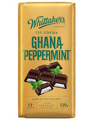 Whittaker's - Chocolate Bar - Ghana Peppermint - 72 % Cocoa - 200g