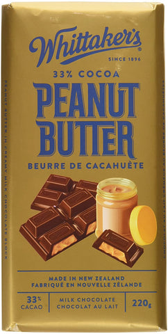 Whittaker's - Chocolate Bar - Peanut Butter - 33 % Cocoa - 200g