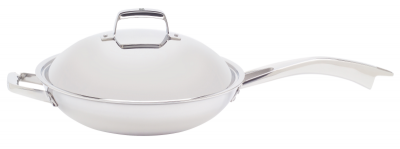 TruClad Stainless Steel Wok With Lid & Rack Insert - 13"