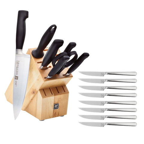 Four Star Knife Block Set – 8pc + Bonus Steak Knives