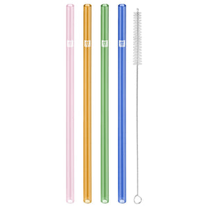 Sorrento Straight Glass Straw - Multi-Color