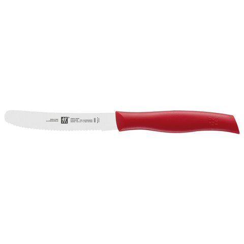 Twin Grip Paring Knife Serrated - Red - 4”