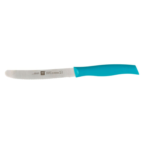 Twin Grip Paring Knife Serrated – Turquoise - 4.5"