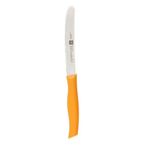 Twin Grip Serrated Paring Knife – Orange - 4.5”