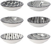 Pinch Bowls – Black Dots - Set of 6