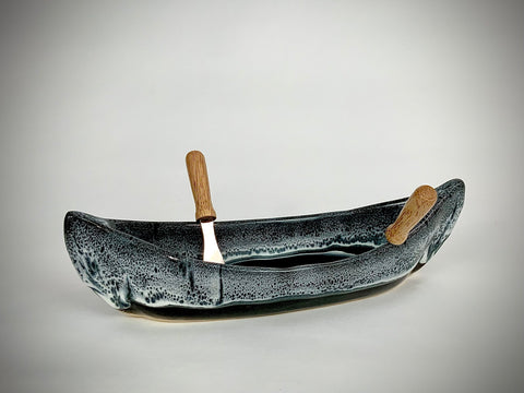 Canoe Dip Pot - Black Diamonds