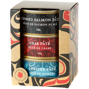 SeaChange Seafoods Ltd. - Pate Variety Pack - Salmon/Crab/Lobster  100g