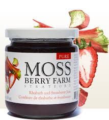 Moss Berry Farm Rhubarb and Strawberry Jam 250ml