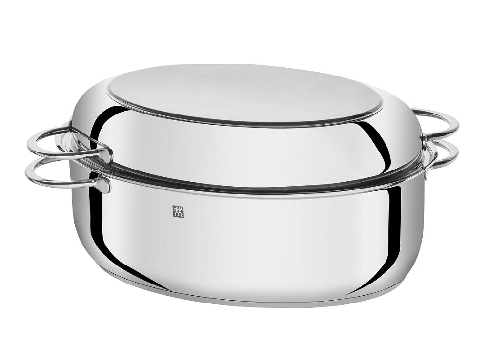 Plus Series Multi-Use Oval Roaster With Rack & Lid - 15″