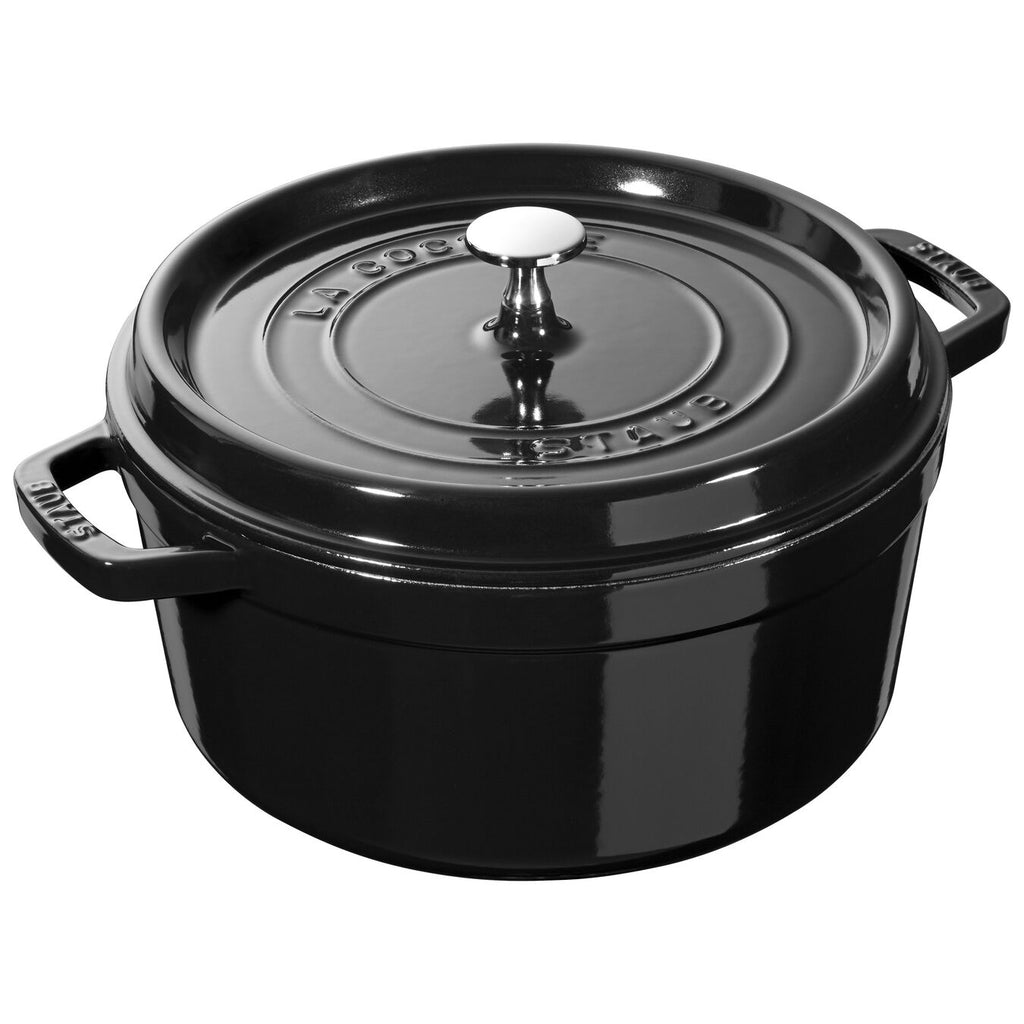 Staub Cast Iron Round Cocotte Oven, 1.25-qt, Matte Black