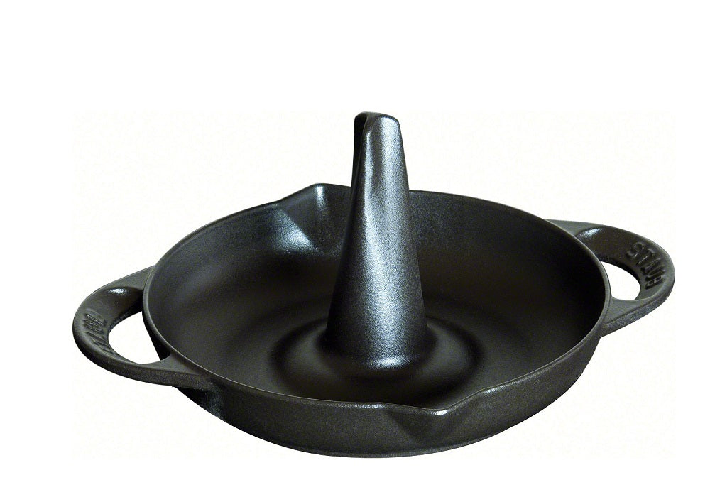 Staub Cast Iron Vertical 9.5″ Chicken Roaster – Black