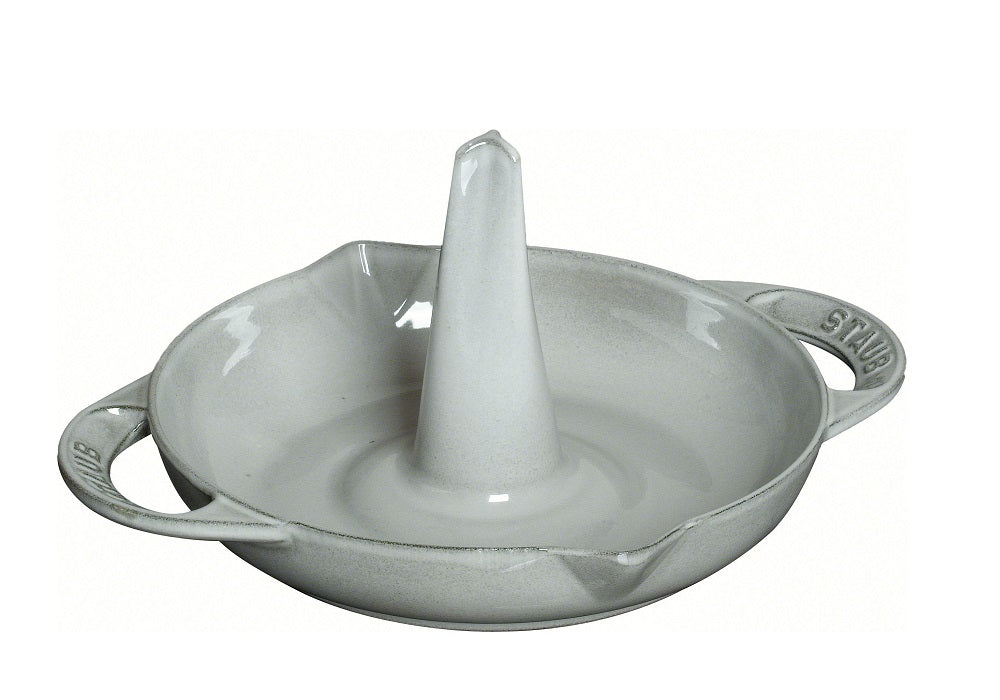 Staub - Cast Iron Vertical 9.5″ Chicken Roaster – Grey