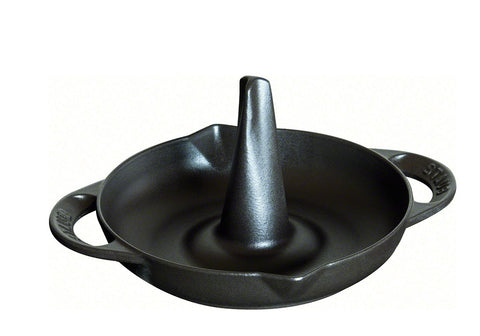 Staub Cast Iron Vertical 9.5″ Chicken Roaster – Black