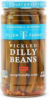 Tillen Farms Pickled Dilly Beans Spicy 12oz