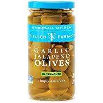 Tillen Farms Garlic Jalapeno Olives in Vermouth 7oz